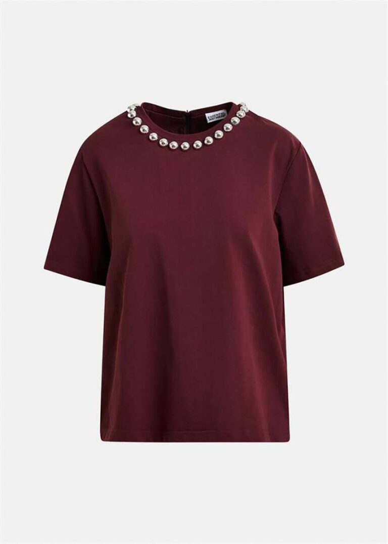 Intenso silver balls t-shirt mauve Essentiel