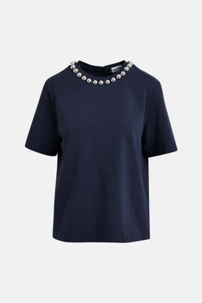 Intenso silver balls t-shirt navy Essentiel