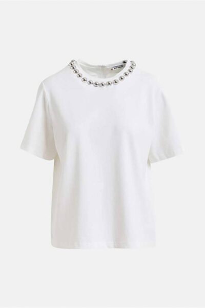 Intenso silver balls t-shirt off white Essentiel
