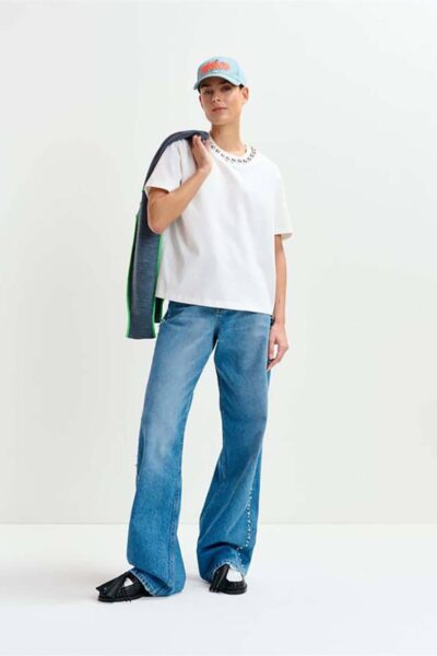 Intenso silver balls t-shirt off white Essentiel