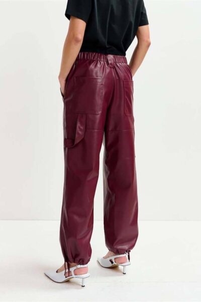 Itao faux leather pants margot mauve Essentiel