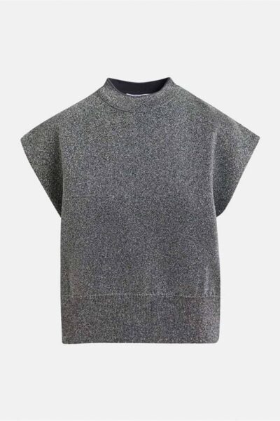 Itdance lurex knitted pullover black Essentiel