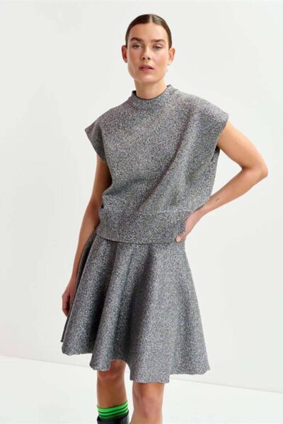 Itdance lurex knitted pullover black Essentiel