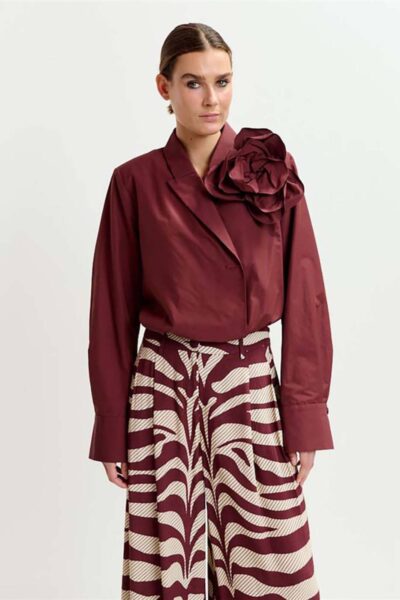 Ivoren blazer body margot mauve Essentiel Antwerp