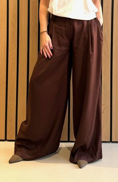Justicia wide leg pants chocolate mousse Essentiel - Afbeelding 4