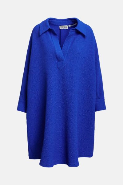 Kameleon oversized polo dress indigo ink Essentiel