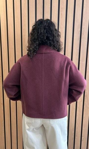 Kombu double face jacket spilled merlot Essentiel