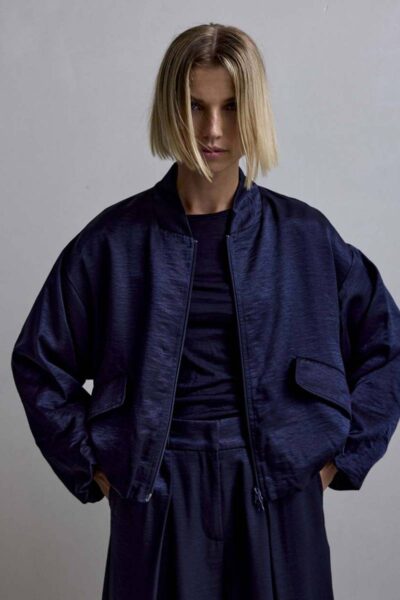 Lacy satin navy Femmes du Sud