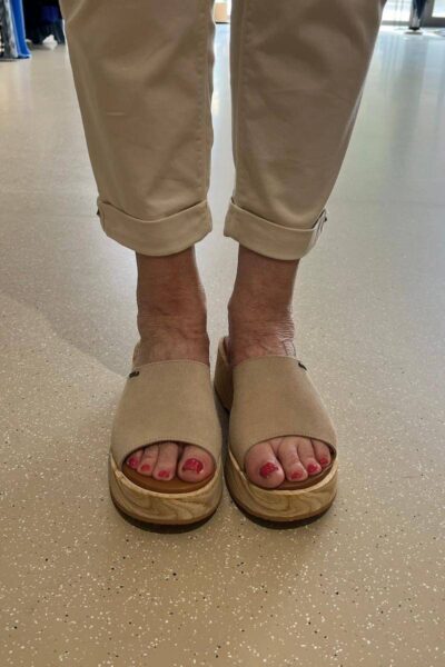 Clog soft suede beige Shabbies Amsterdam