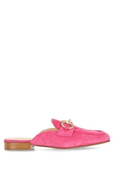 Slipper luxury suede fuchsia Fred de la Bretoniere