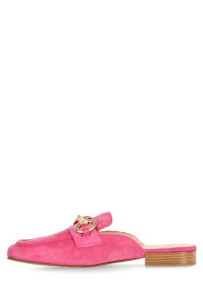 Slipper luxury suede fuchsia Fred de la Bretoniere