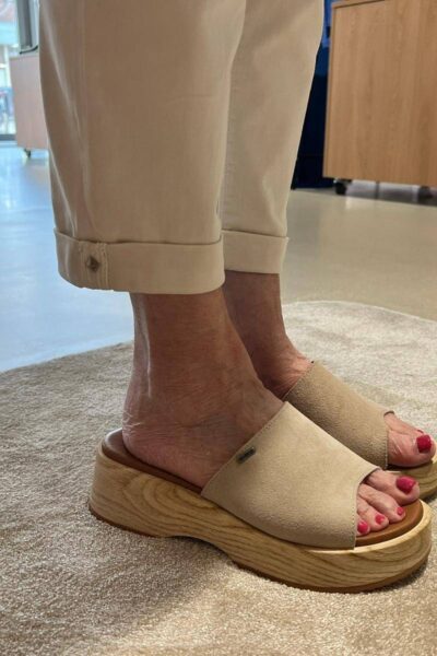 Clog soft suede beige Shabbies Amsterdam