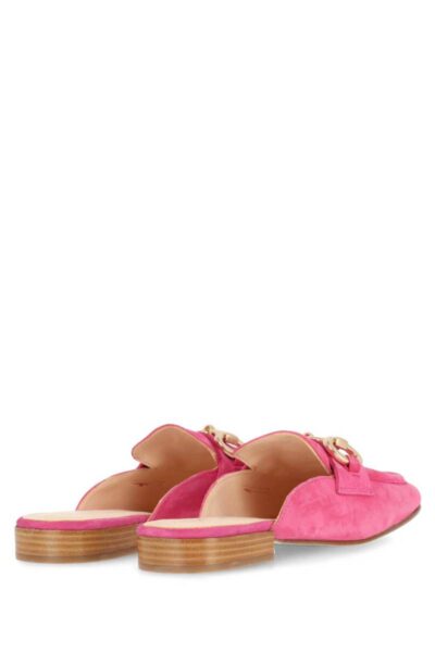 Slipper luxury suede fuchsia Fred de la Bretoniere