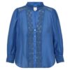 Soffy blouse ocean blue Gossia