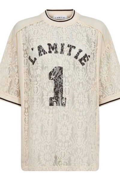 Lace footbball tee pearl Haute L’ Amitie