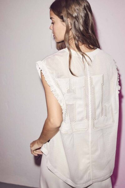 Drift frill sports top pearl Haute L’Amitie