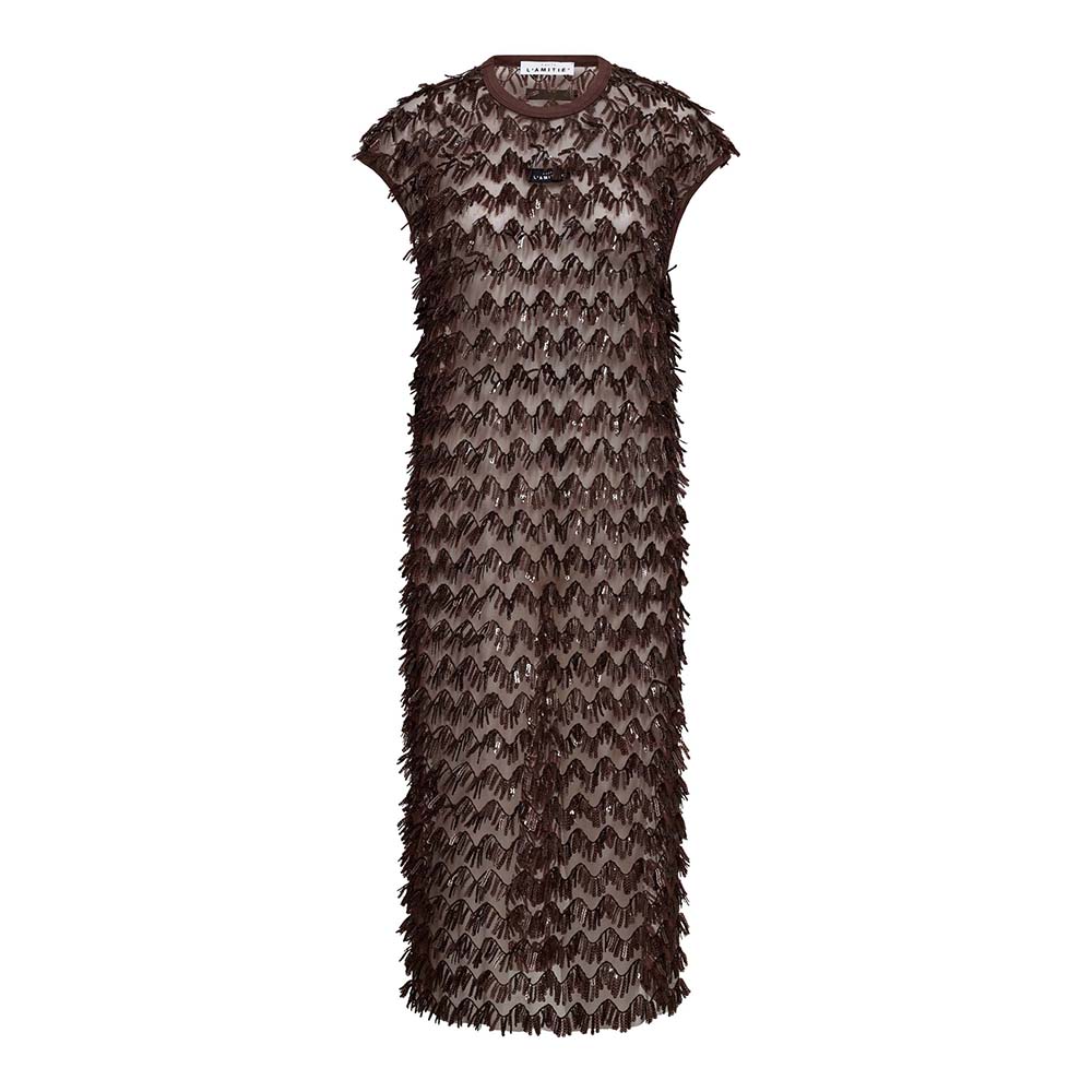 Limone dress mocca Haute L'Amitie - Afbeelding 2