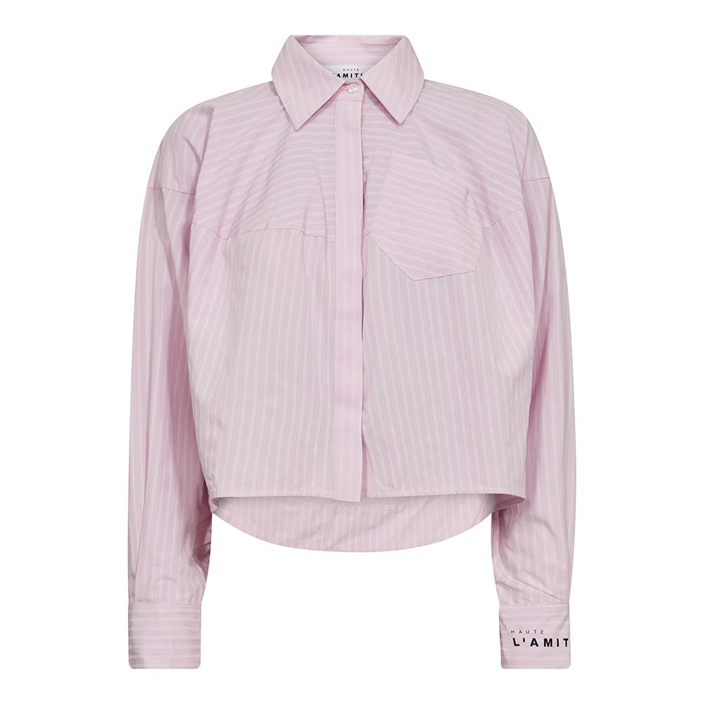 Sophie rose striped shirt iced rose Haute L'Amitie - Afbeelding 2