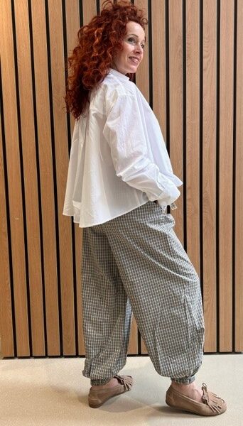 Chess check harem pant beige Haute L’Amitie