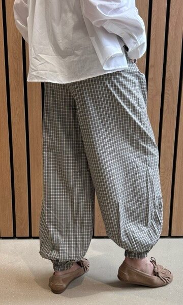 Chess check harem pant beige Haute L’Amitie