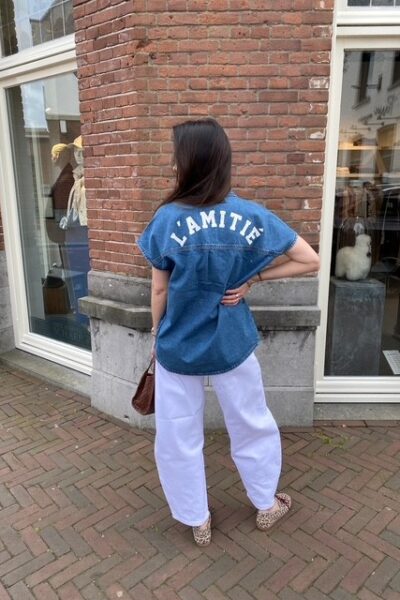 Denim NS logo shirt used denim Haute L’Amitie