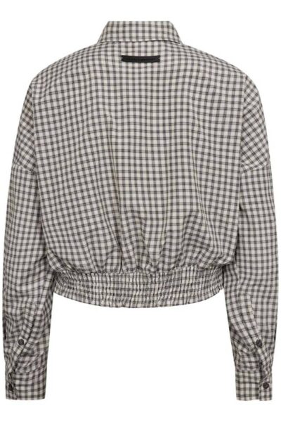 Mimosa check smock shirt grey Haute L’Amitie