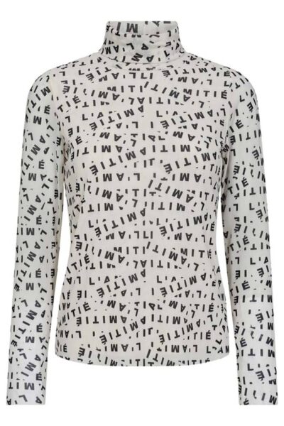 L’Amitie mesh rollneck pearl/mocca Haute L’Amitie