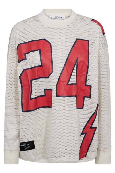 American Football ls tee pearl/red Haute L’Amitie