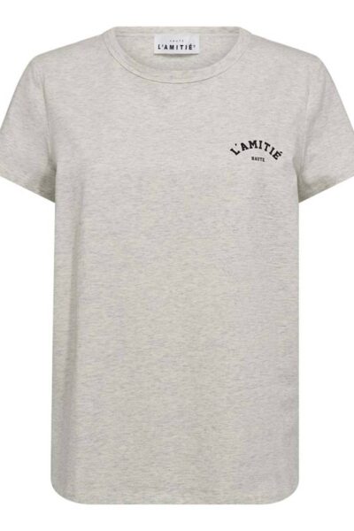 Mini curve logo tee pearl melange Haute L’Amitie