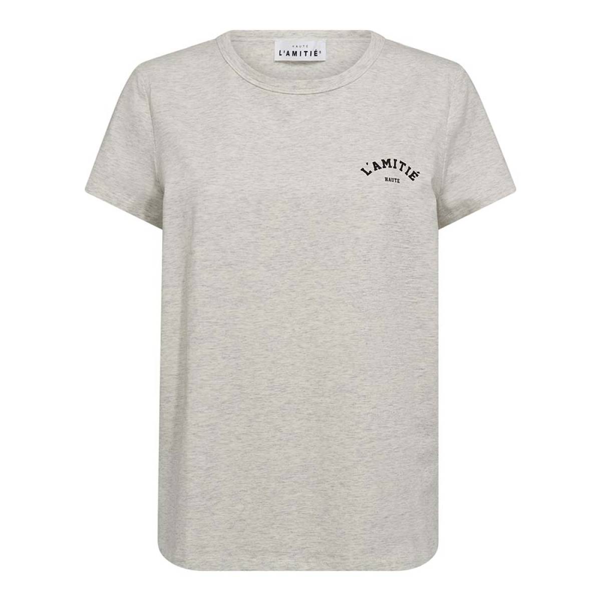 Mini curve logo tee pearl melange Haute L'Amitie - Afbeelding 2