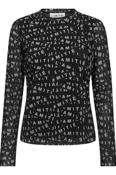 L’Amitie mesh ls o-neck black Haute L’Amitie