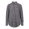 Melvin stripe twist bow shirt mocca Haute L'Amitie - Afbeelding 5