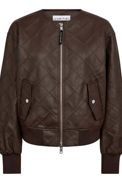 Quilt pu bomber mocca Haute L’Amitie