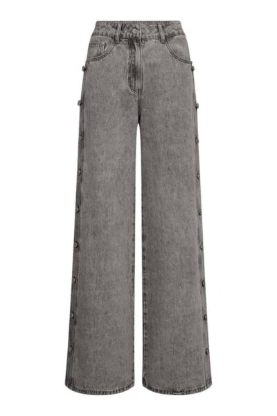 Side panel button tall jeans grey Haute L’Amitie