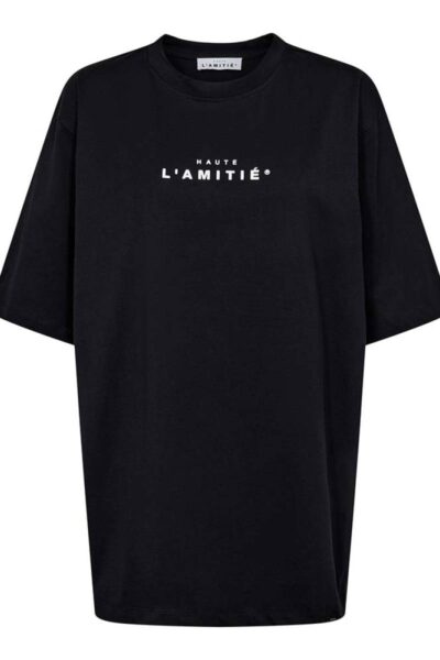 Crew rub print tee black Haute L’Amitie
