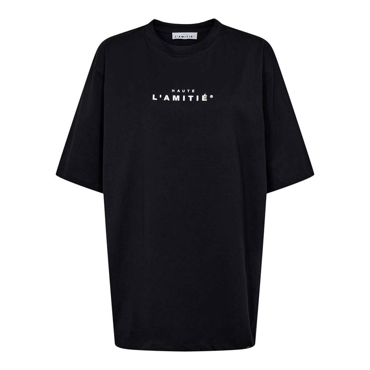 Crew rub print tee black Haute L'Amitie - Afbeelding 3