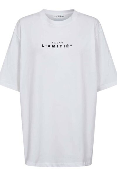 Crew rub print tee white Haute L’Amitie