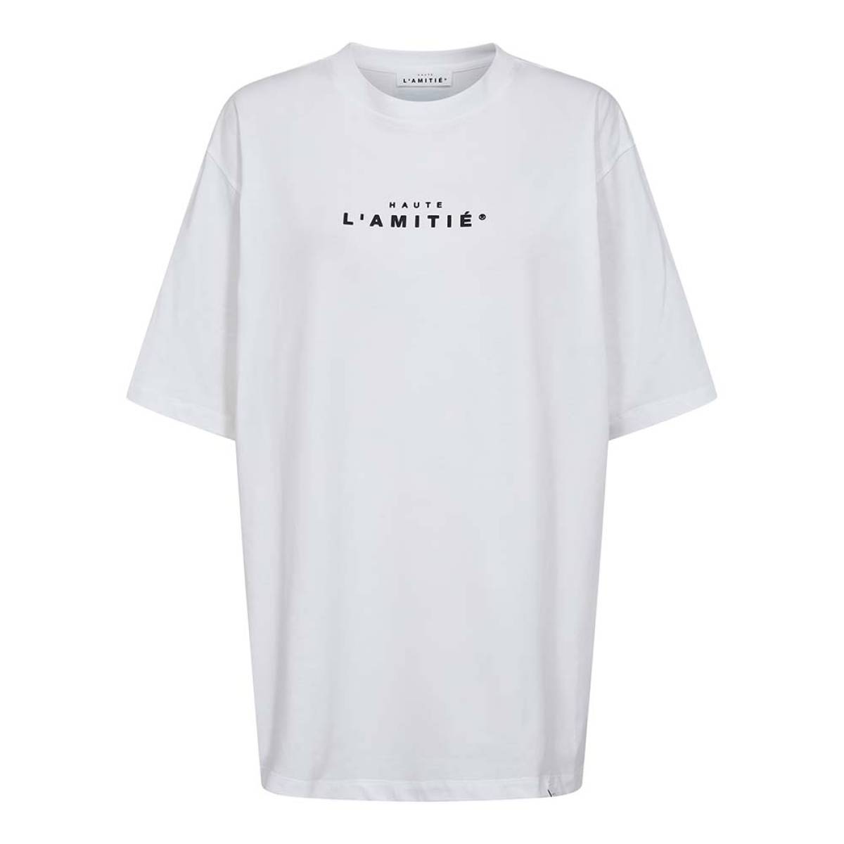 Crew rub print tee white Haute L'Amitie