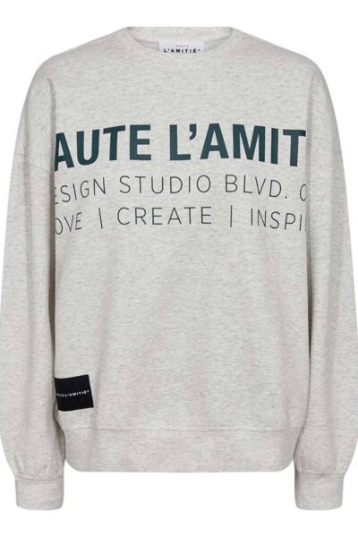 Studio logo sweat pearl melange Haute L’Amitie