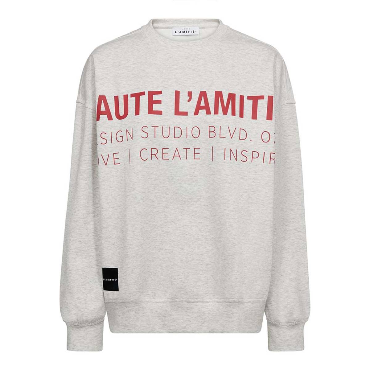 Studio logo sweat pearl mel./red Haute L'Amitie - Afbeelding 5