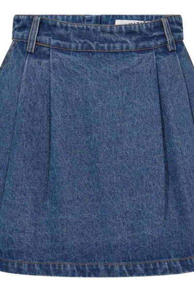 Denim pleat skirt blue Haute L’Amitie