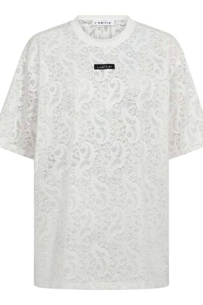 Summer lace loose tee white Haute L’Amitie