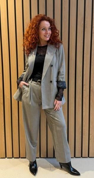 Nicole crop tall pant beige mel. Haute L’Amitie