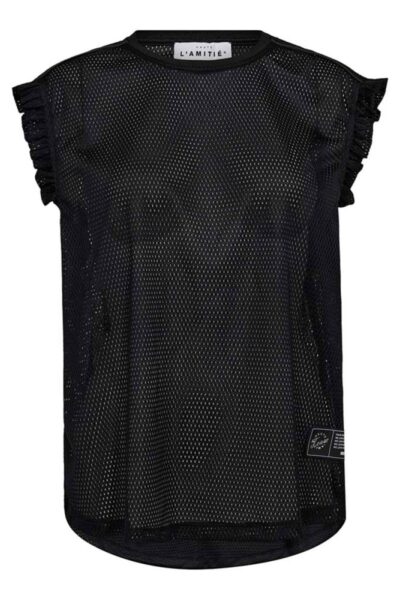 Drift frill sports top black Haute L’Amitie