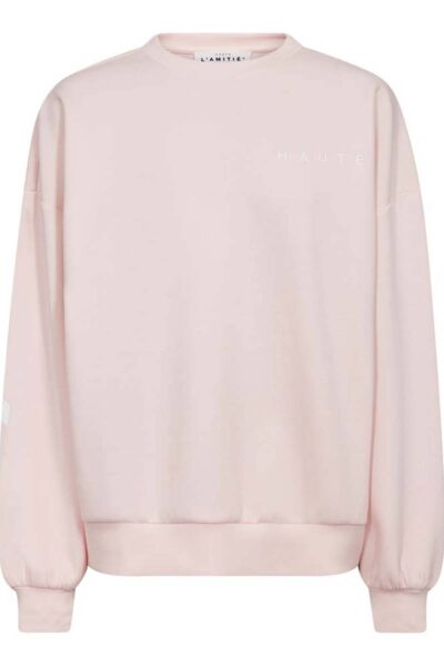 Maxi split logo sweat iced rose Haute L’Amitie