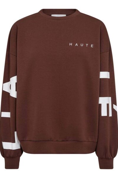 Maxi split logo sweat mocca Haute L’Amitie
