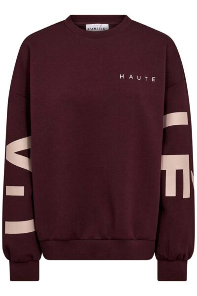 Maxi split logo sweat wine Haute L’Amitie