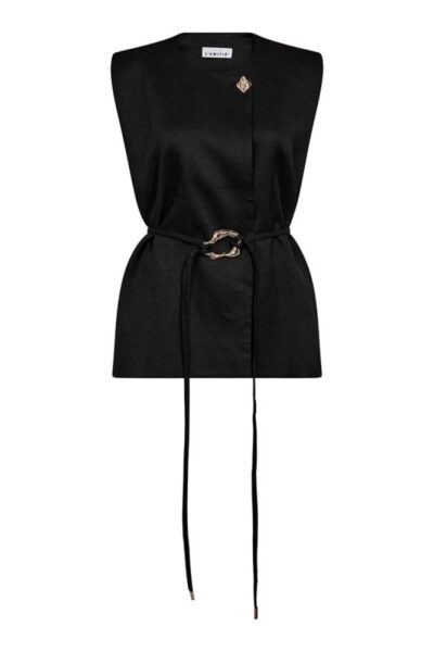 X Buckle vest black Haute L’Amitie
