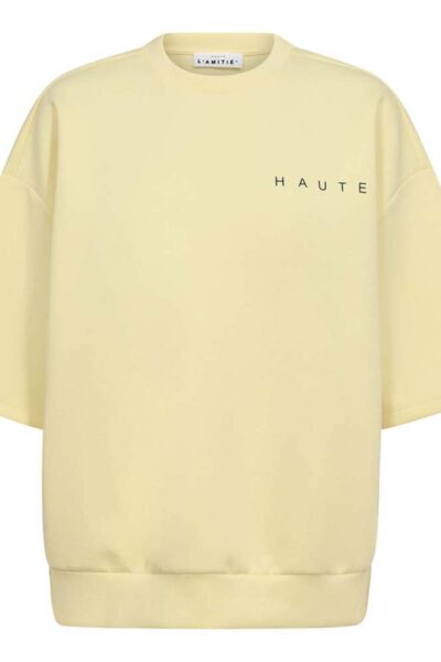 Maxi split sslogo sweat pale yellow Haute L’Amitie