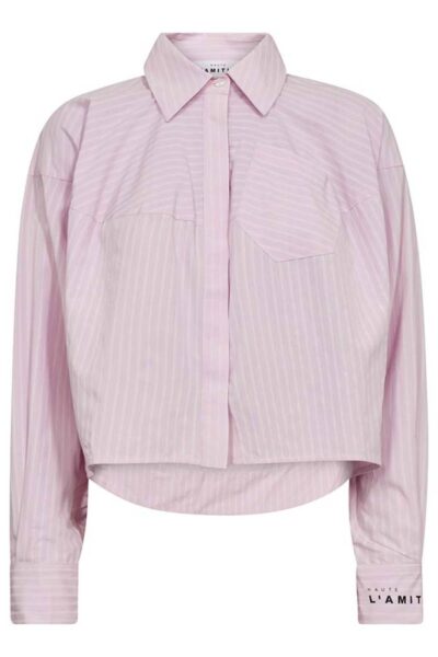 Sophie rose striped shirt iced rose Haute L’Amitie